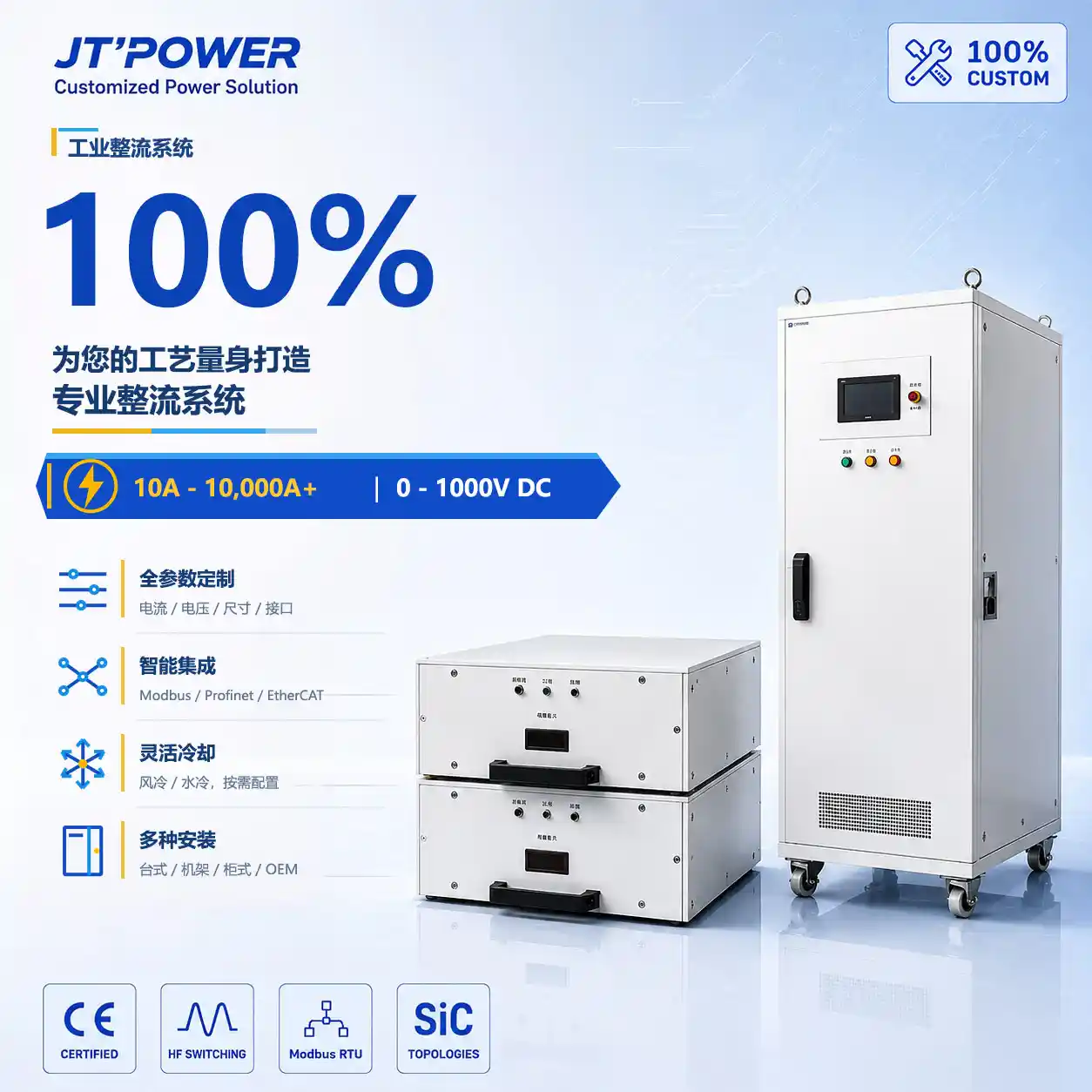 00%按需定制 工业直流整流系统 - 大功率工业电解与电镀整流电源柜主图